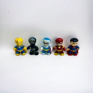 Mezco Mini Mezitz The Flash Dr. Fate Dark Seid  2" Vinyl Figure 2010 Lot of 5